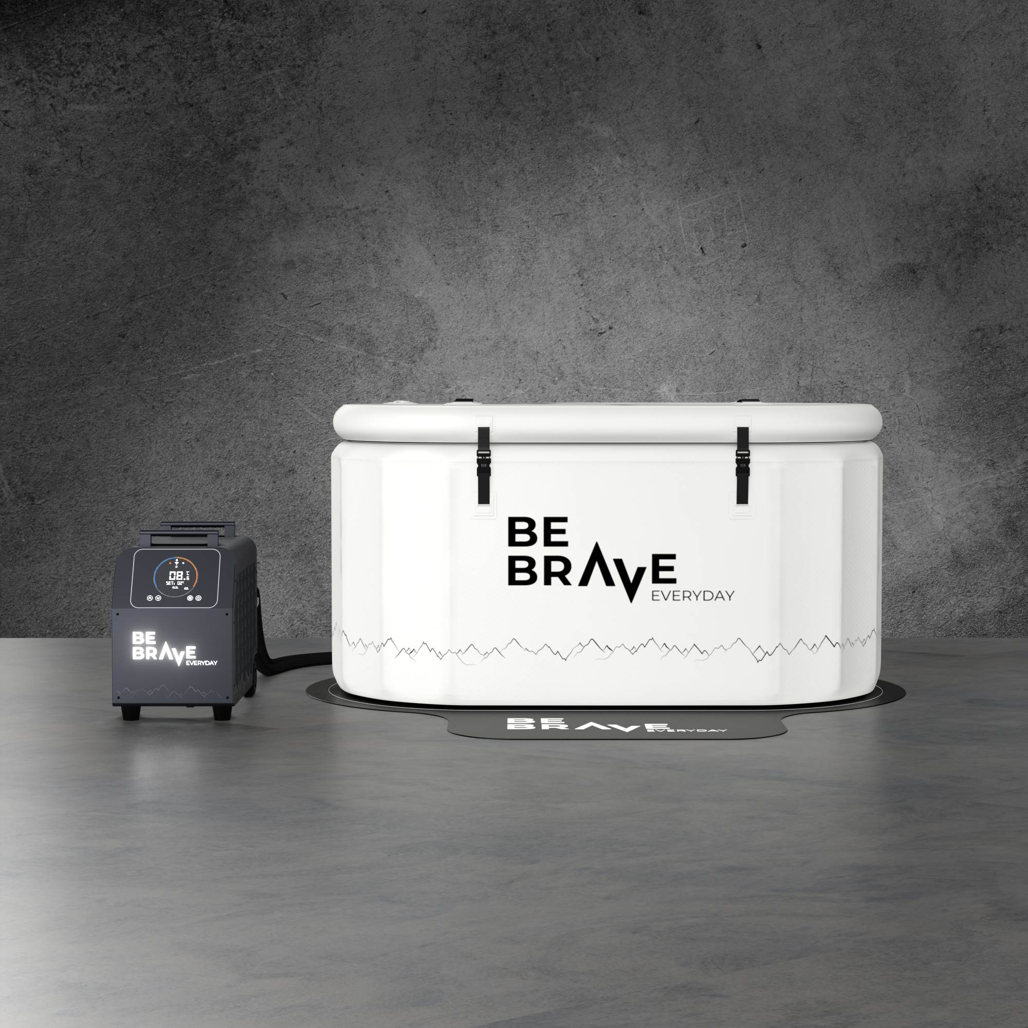BE BRAVE Eisbad Schweiz The Horizon Set weiss