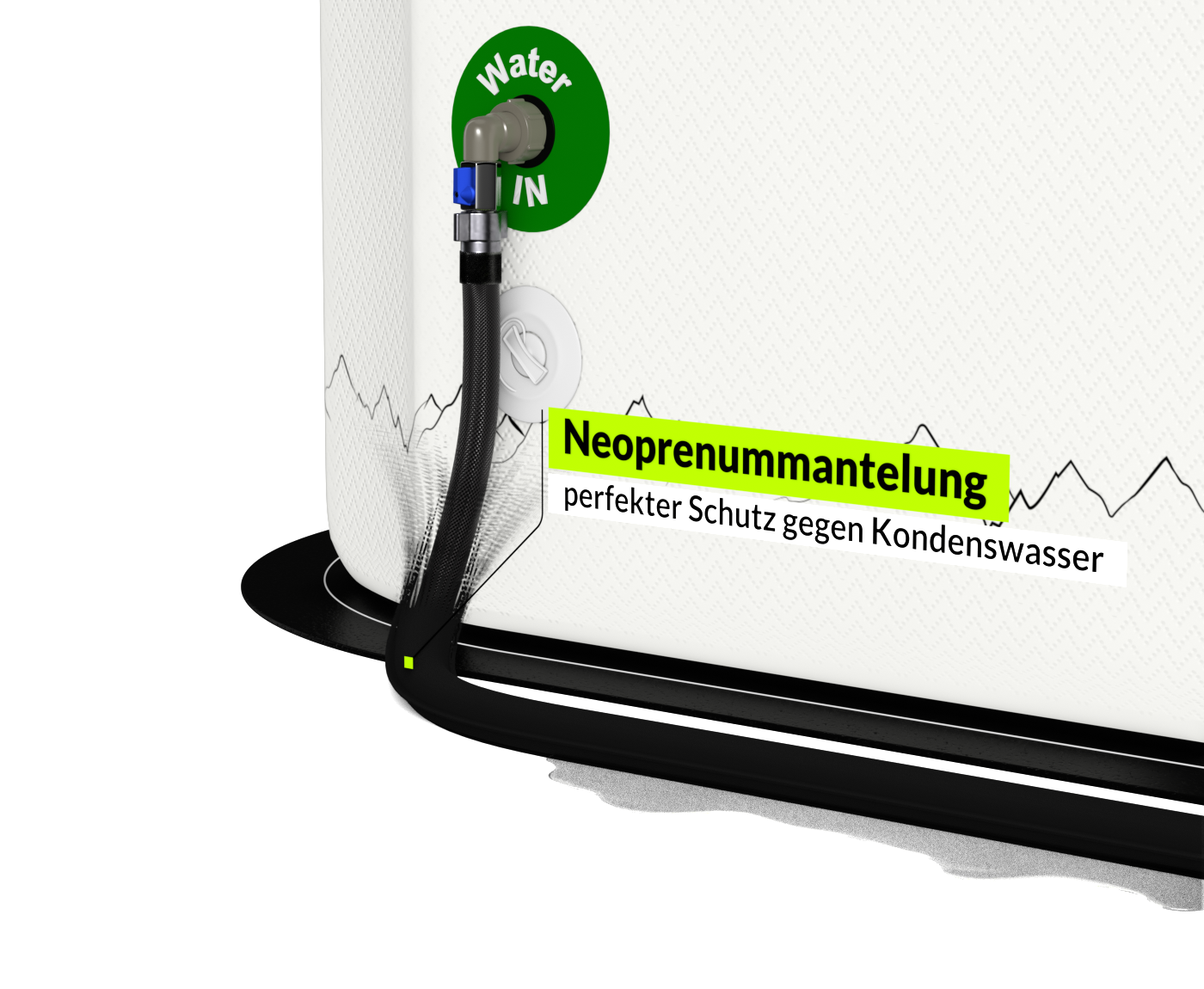 Neoprenummantelung für Eisbad