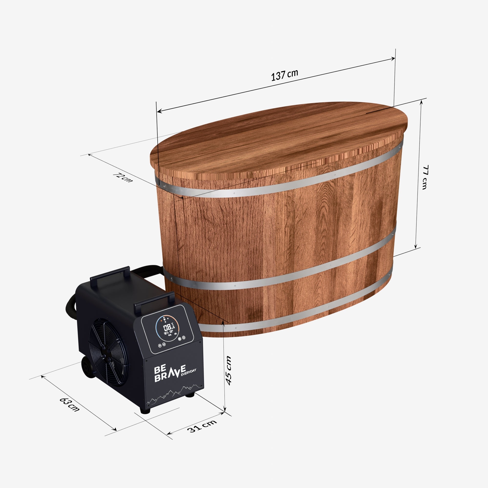 Eiswannen-Set aus Schweizer Holz «The Tub»