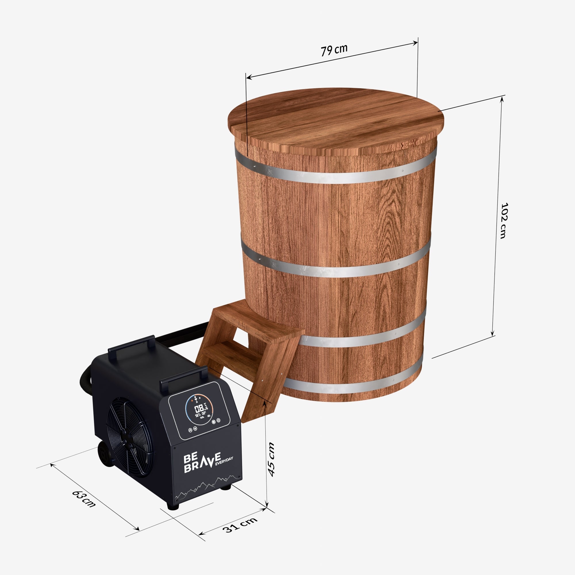 Eisfass-Set aus Schweizer Holz «The Barrel»