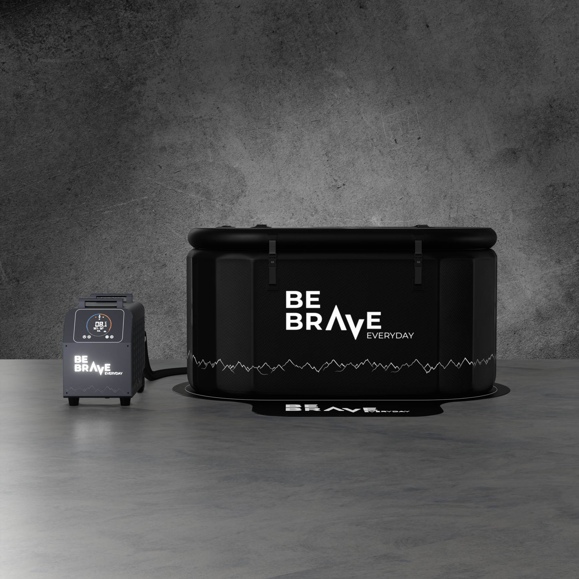BE BRAVE Eisbad Schweiz The Horizon Set schwarz