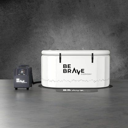 BE BRAVE Eisbad Schweiz The Horizon Set weiss