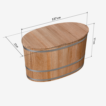 Holz-Eiswann The Tub Masse