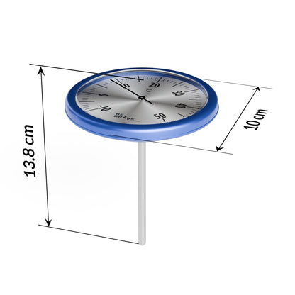 Thermometer Ansicht gesamt, Masse